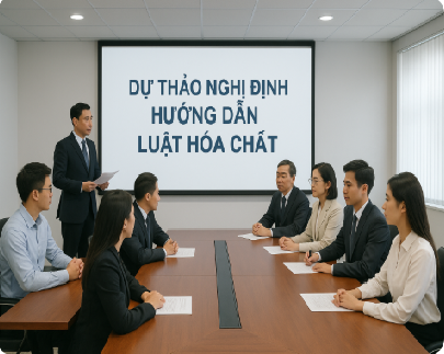 Synthesize, receive and explain comments on the draft Decree on chemical industry development and chemical safety and security