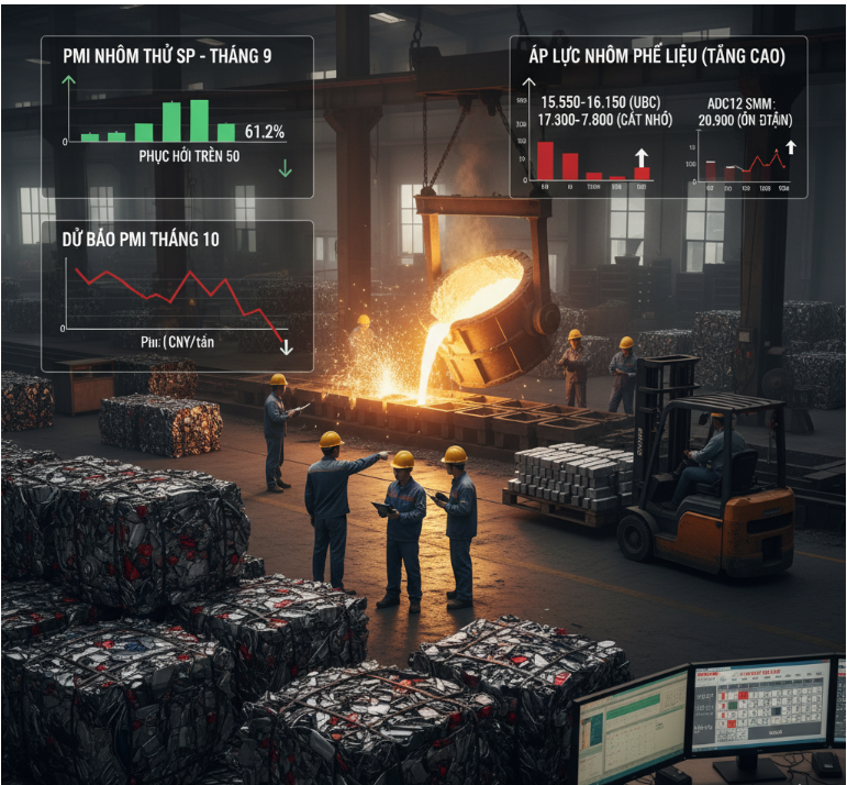 September Secondary Aluminum PMI Rebounds Above 50 Mark [SMM Cast Aluminum Alloy Comment]