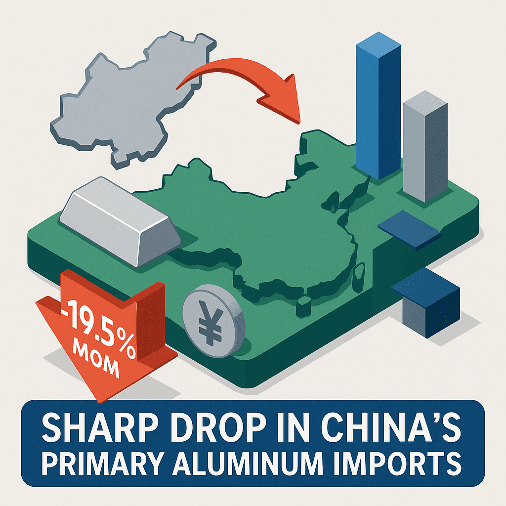 Net Imports of Primary Aluminum Plunged Nearly 20% MoM in May