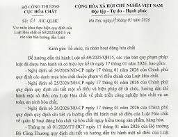 Bộ Công Thương giải đáp vướng mắc về nhập khẩu hóa chất từ 2026